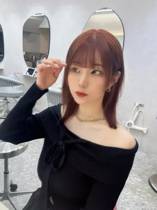 ミディアム カラー 韓国ハッシュカット/ 新宿/髪質改善/岡崎のヘアスタイル