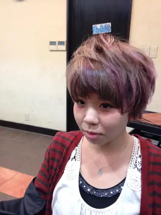 ショート カラー HairWork's FLO-WER所属・五十嵐 聡のヘアスタイル