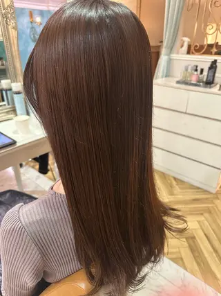 ロング レイヤー/透明感 カラー/縮毛/しおんのヘアスタイル