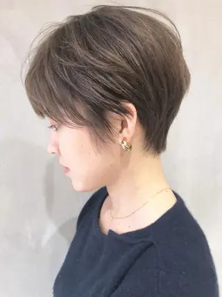 ショート カラー パーマ ヘアアレンジ ITbyALBUM 中野店のヘアスタイル