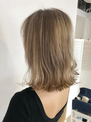 セミロング なつき/艶ピンク/ girly hairのヘアスタイル