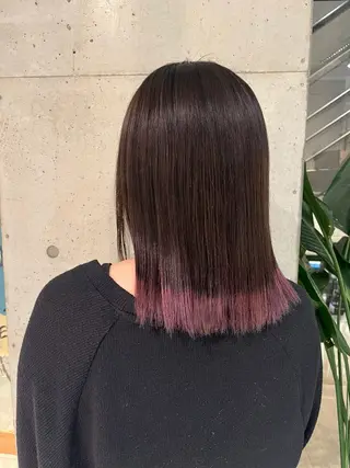 ミディアム カラー 菅野 紗弥のヘアスタイル