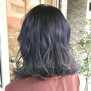 ミディアム カラー パーマ 増子 幹樹のヘアスタイル