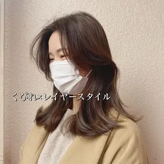 ミディアム カラー SALOWIN 新宿三丁目EAST所属・韓国レイヤー🇰🇷 layercut✂️のヘアスタイル
