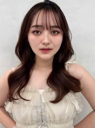 ロング カラー 暖色/くびれヘア/ Misakiのヘアスタイル