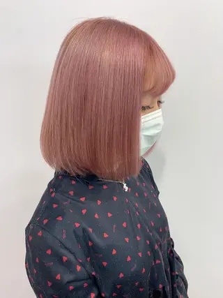 ミディアム カラー レイヤー×グレージュ /ピンク🩷mioのヘアスタイル