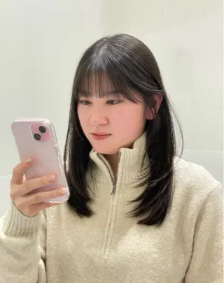 セミロング ❤︎︎韓国ヘア❤︎︎ 𝑺𝒉𝒊𝒉𝒐のヘアスタイル