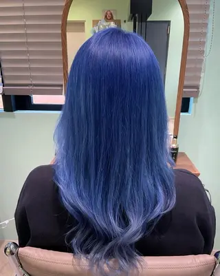 ロング カラー 横浜/デザインカラー 個性派ヘアメ/まこのヘアスタイル