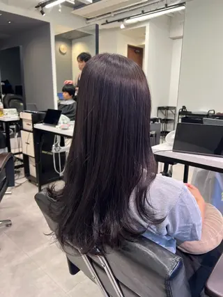 ロング kei/透明感カラー /縮毛矯正/メンズのヘアスタイル