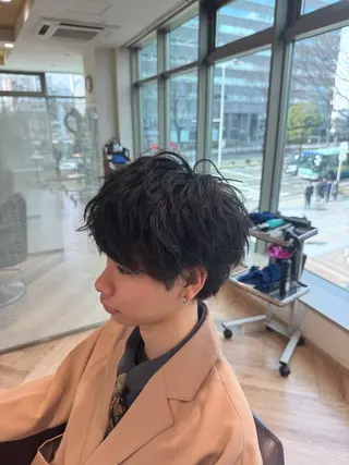 ショート メンズ メンズ特化/ センターパート/八谷のヘアスタイル