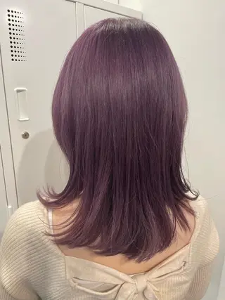 セミロング カラー 💘MICOTO藤沢 髪質改善ブリーチ💘のヘアスタイル