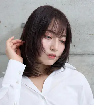 ミディアム 💎レイヤー×顔周り カット💎杉原のヘアスタイル