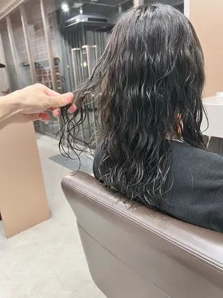 パーマ メンズ ボブパーマコテ巻き風 パーマNo1深江秀平のヘアスタイル