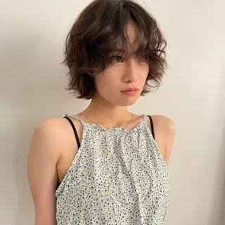 ショート パーマ ハナ🌼 梅田/ボブ/パーマのヘアスタイル
