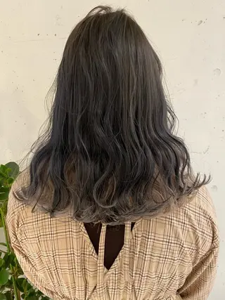 セミロング カラー ナチュラル/韓国💎 haruka 💎のヘアスタイル