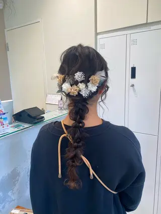 ロング ヘアアレンジ 暖色カラー /ヘアアレンジ/花鈴のヘアスタイル