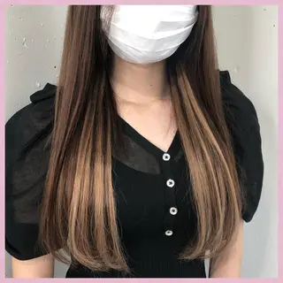 ロング カラー パーマ ヘアアレンジ 八巻 晴香のヘアスタイル