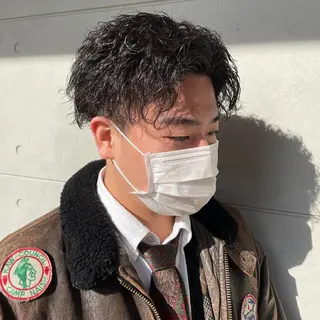 ショート パーマ メンズ メンズヘア特化 崎田 成人のヘアスタイル
