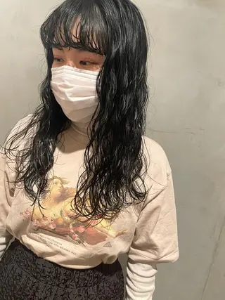 ロング カラー パーマ 優作 〜圧倒的信頼〜のヘアスタイル