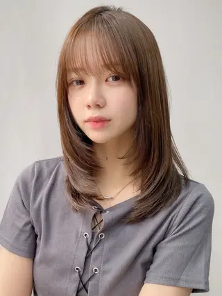 セミロング カラー レイヤー×髪質改善✨ 渋谷/佐藤侑哉のヘアスタイル