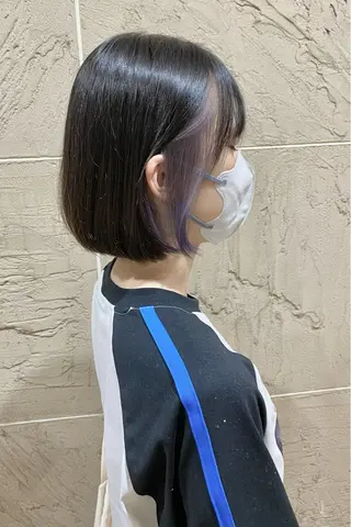 ミディアム カラー 菊地 紗矢のヘアスタイル