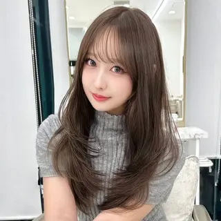 ロング 韓国顔まわり/前髪 /レイヤー/いつきのヘアスタイル