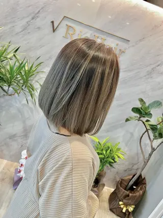 ショート ブリーチ毛に縮毛矯正 ✨カラー✨山田 正幸のヘアスタイル