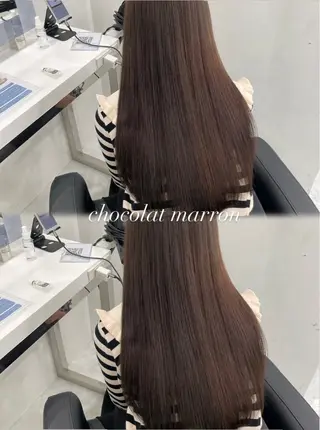 セミロング カラー ヘアアレンジ Ella所属・nana【艶髪】/ レイヤー/縮毛矯正のヘアスタイル