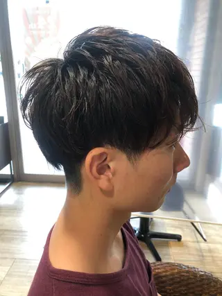 ショート メンズ パーマ/ハイトーン スパイキー/神田正紀のヘアスタイル