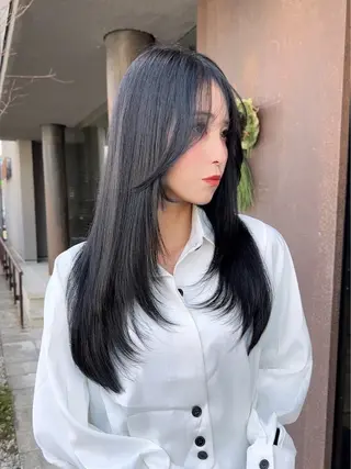 ロング カラー 韓国ヘア/レイヤー /大嶽佑馬のヘアスタイル