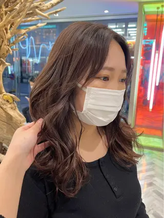 セミロング カラー マツエク・マツパ mai🤍縮毛酸性ス トレート/アイリストのヘアスタイル