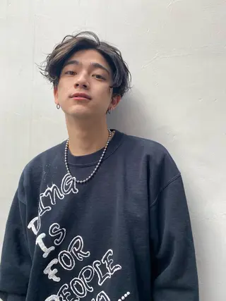 パーマ メンズ ✨透明感カラー✨ 🦖佐々木未来🦕のヘアスタイル