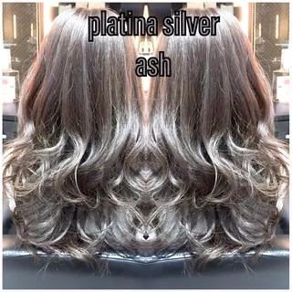 ミディアム カラー ハイライト/ブリーチ バレイヤージュ関佳祐のヘアスタイル