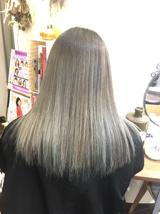 ロング カラー 皆巳 達郎のヘアスタイル
