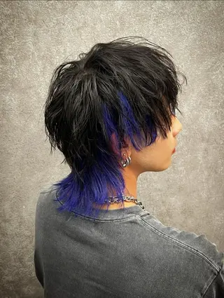 ミディアム カラー メンズ メンズウルフ特化🐺 🔥長山耕大🔥のヘアスタイル