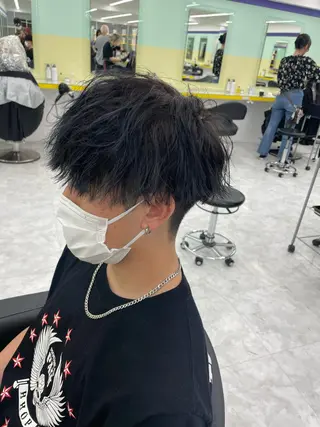 ショート ヘアアレンジ メンズ 艶カラー の達人のヘアスタイル