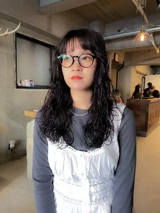 ロング パーマ/レイヤー 岩山丈一郎のヘアスタイル