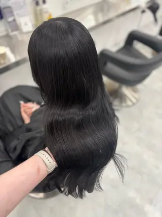 ロング カラー 韓国風暗髪ヘア🤍 🫧MIREIのヘアスタイル