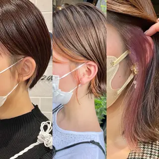 ショート カラー 滝口 茉奈実のヘアスタイル