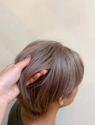 ショート カラー メンズ IO【イオ】ブリーチ/ダブルカラー/髪質改善/ケアブリーチ/ハイトーン/長野市/長野駅所属・木藤 優杏のヘアスタイル