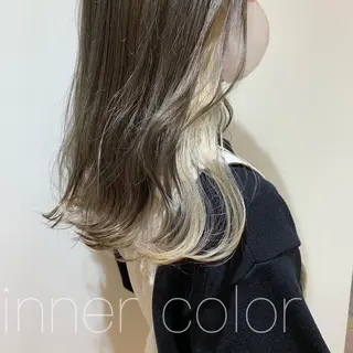 セミロング 透明感カラー 金村真子のヘアスタイル