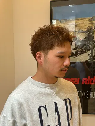 ショート カラー メンズ アメカジmen's salon LUAU LOUGH【アメカジ メンズサロン ルアウラフ】所属・鈴木 静のヘアスタイル