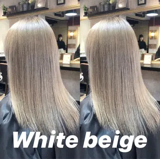 セミロング salowin 原宿 aroa所属・韓国／ハッシュカット ／透明感カラー／金野のヘアスタイル