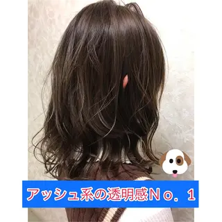 ミディアム カラー ブリーチ/髪質改善/ レイヤー/YUTO‎のヘアスタイル