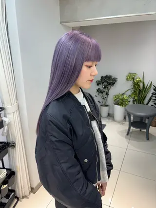 セミロング カラー ヘアアレンジ ボブ/透明感ベージュ 🫧クルミ🌟のヘアスタイル