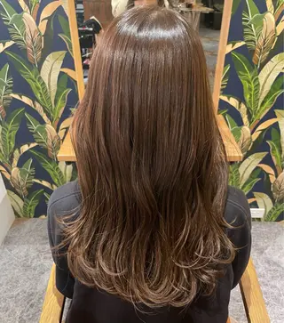 セミロング カラー 佐藤 あさみのヘアスタイル