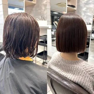 ショート カラー パーマ ヘアアレンジ インナー×縮毛矯正 ピンクカラー澤井里菜のヘアスタイル