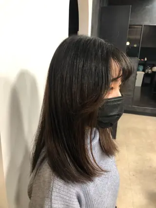 セミロング 安永 将悟のヘアスタイル