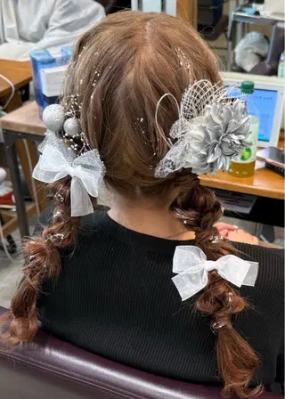 ヘアアレンジ ハイトーン/ダブル カラー/あやかのヘアスタイル