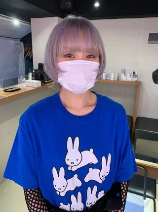 ミディアム カラー 中性ウルフカット ケアブリーチ/ケイトのヘアスタイル